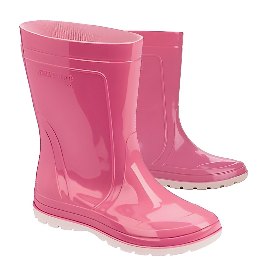 BOTA GALOCHA GRENDENE JETSKY INFANTIL ROSA COM MEIA FAVO