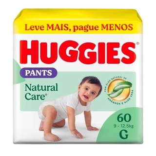 Huggies Fralda Pants Premium Natural Care G - 60 Un