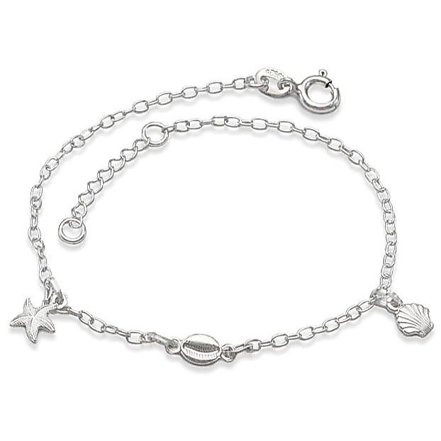 Pulseira Feminina de Prata 925 Elementos do Mar