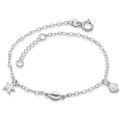 Pulseira Feminina de Prata 925 Elementos do Mar