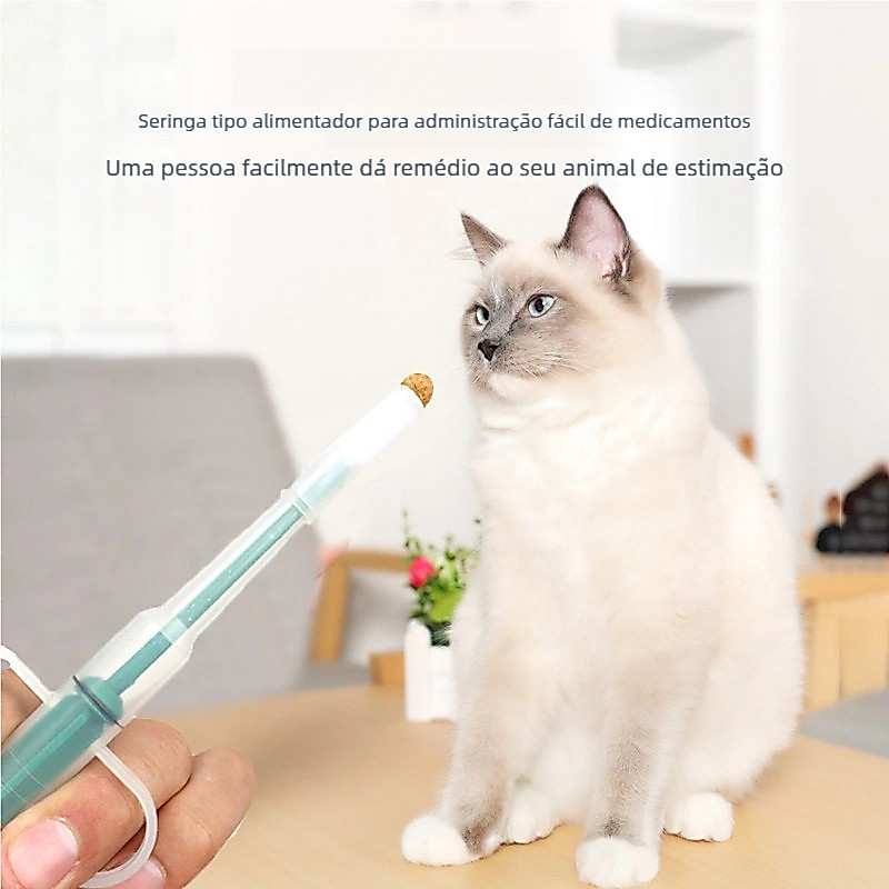 Aplicador de Remédio para Pet – Reutilizável, Seringa Cachorro Gato