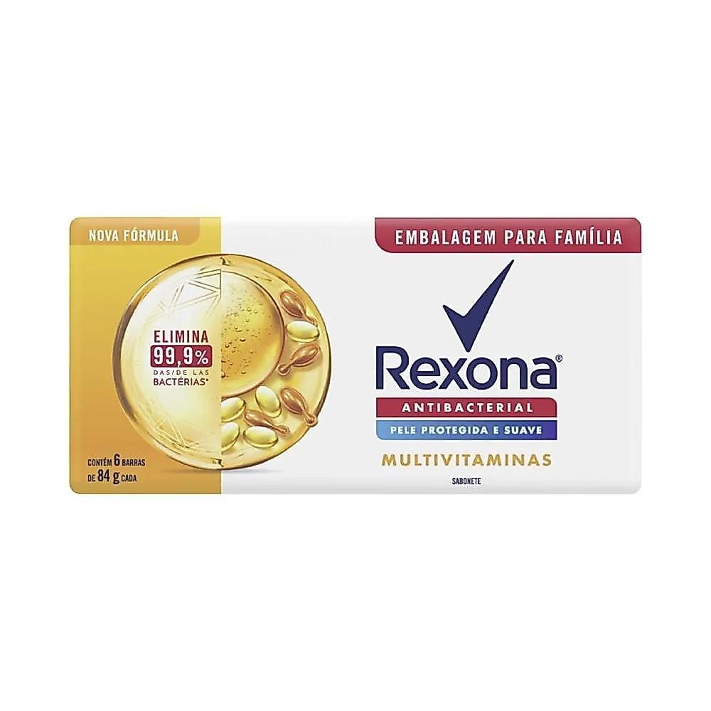 Kit Sabonete Rexona Antibacterial Multivitaminas 6 Unidades