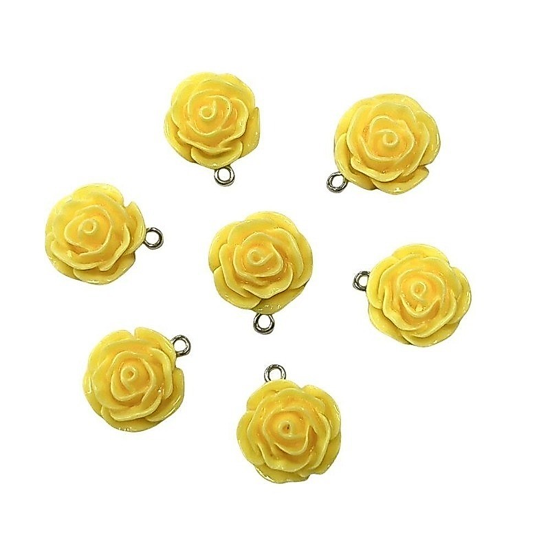 Kit Pingente Resina Flor Colorido Para Montar Pulseira Colar Semijoia Bijuteria Artesanato DIY