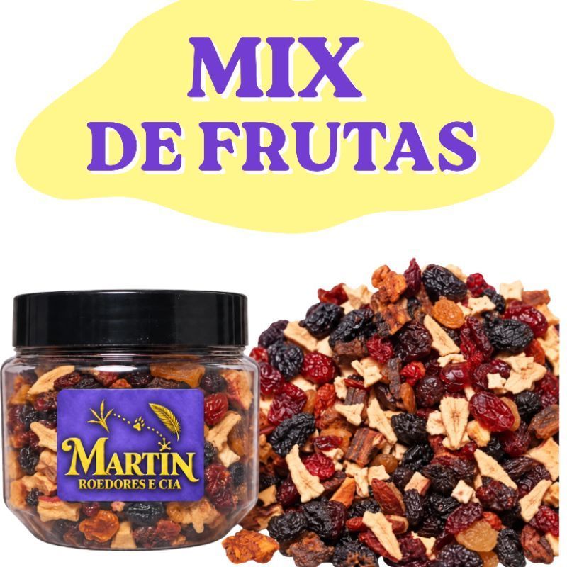 Mix de frutas desidratadas, petisco, roedores, hamster, gerbil, Twister, coelhos, chinchila, maçã, banana,uva passa