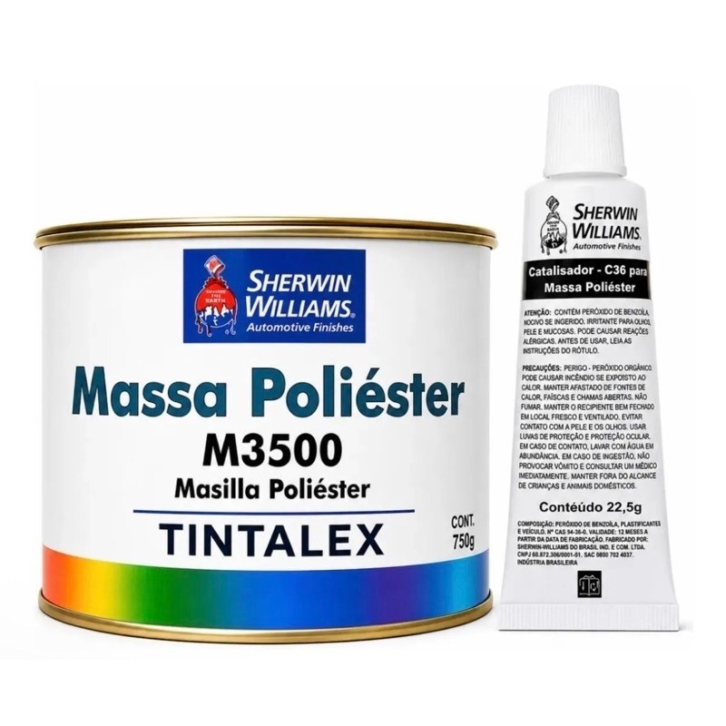 Massa Poliéster M3500 Sherwin-Williams Automotiva 750g com Catalisador