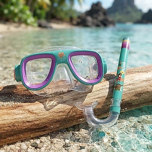 Máscara De Mergulho E Snorkel Infantil Moana Etitoys — imagem 2 de 2