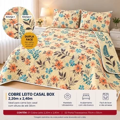 COBRE LEITO CASAL BOX DUPLA FACE – 2,20m x 2,40m