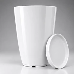 Vaso para Planta Coluna Lisa em Polietileno N2 c prato