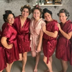 robe de cetim ELASTANO para lembrança de casamento
