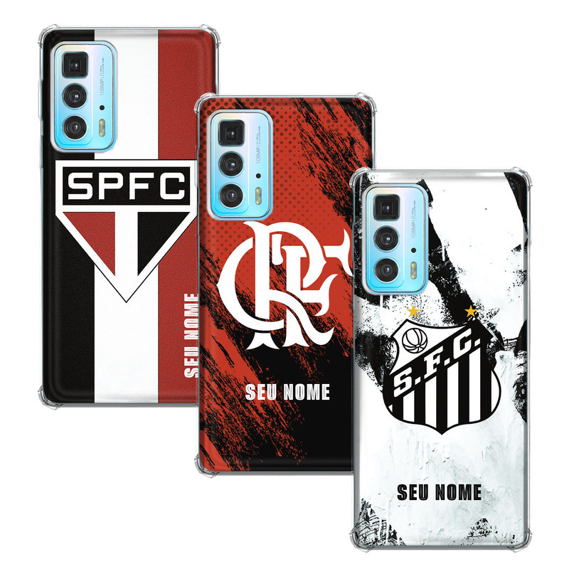 Capinha Personalizada Times Nacionais para Motorola Moto Edge 20 Pro com nome