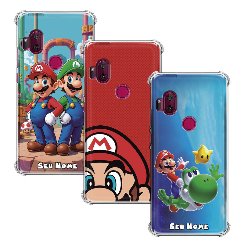 Capinha Personalizada Mario para Motorola Moto One Hyper com nome