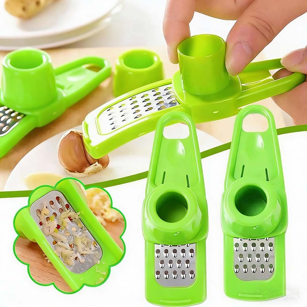 Kit 1/2/3 Ralador de Alho Multifuncional em Aço Inoxidável para Cozinha Doméstica