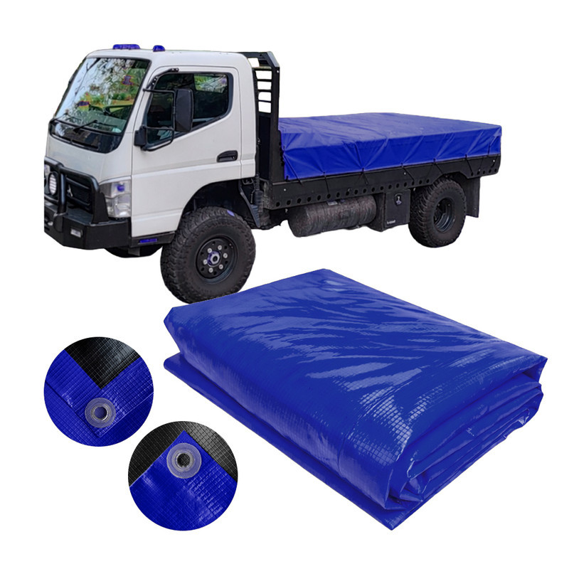 Lona de Caminhão CK400 Azul x Preta 4x4,5 M Reforçada para Transporte de Carga Leve