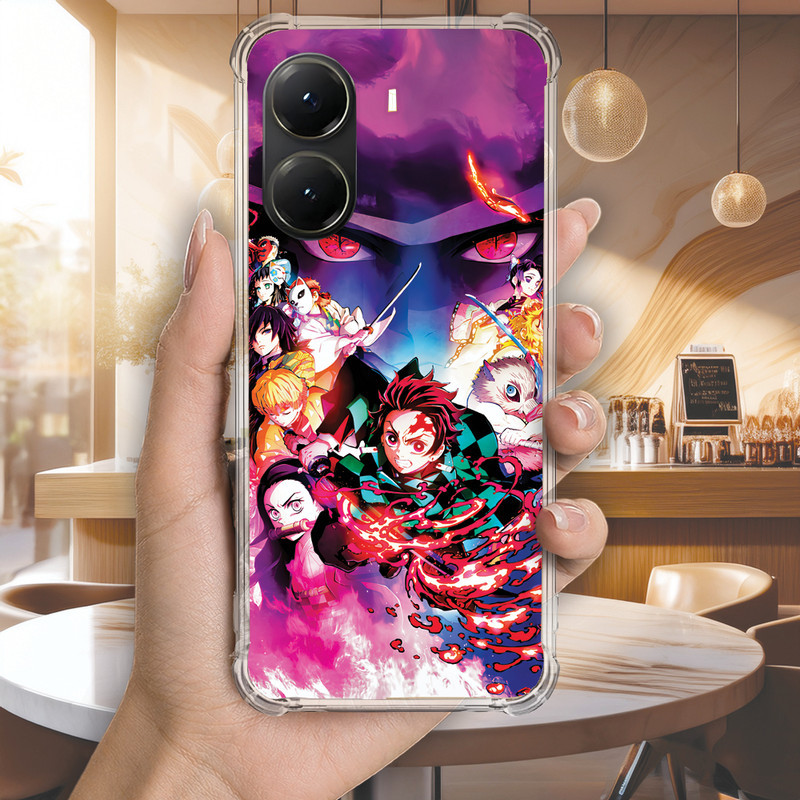 Capa Capinha REDMI 10A 9C 9A POCO C65 C55 X6 X5 Anti-impacto Personalizada anime DEMON slayer (3455)
