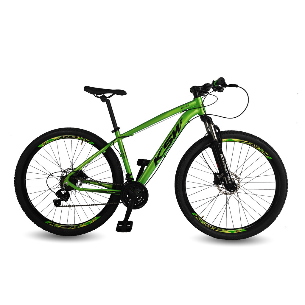 Bicicleta Aro 29 Ksw 24 Marchas Freios a Disco e Suspensão