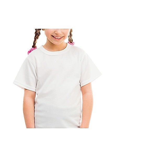 Camiseta Branca Infantil Básica Para Sublimação Camisa Malha Blusa Atacado