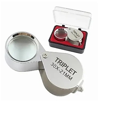 mini Lupa 30x21mm Inox Relojoeiro Joalheiro Gota De Mão