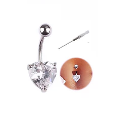 Kit Body Piercing Coração - Umbigo