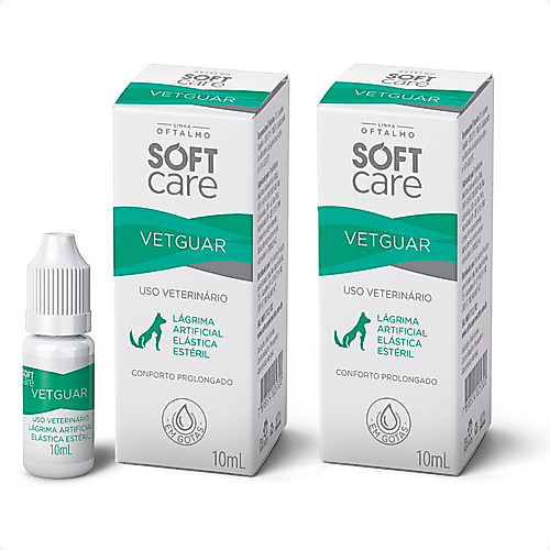 Kit 2 Vetguar Lubrificante Oftálmico Soft Care - 10 mL