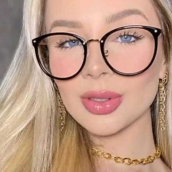 Óculos Feminino Armação Redondo Adulto para Lentes de Grau