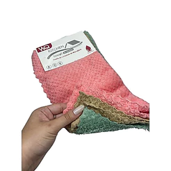 KIT 3 Toalha Pano de Limpeza 30X30 Microfibra Grosso Resistente Colorido Limpar Vidros Carro Eletrodoméstico