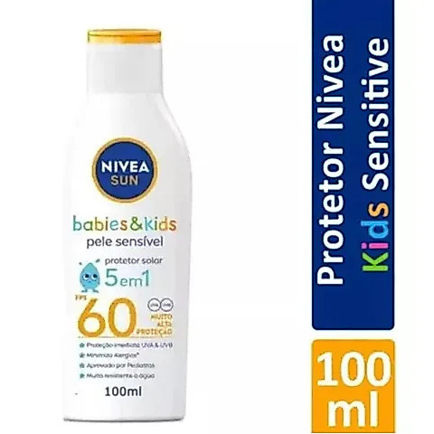 Protetor Solar Nivea Sun Kids Sensitive FPS 60 100ml