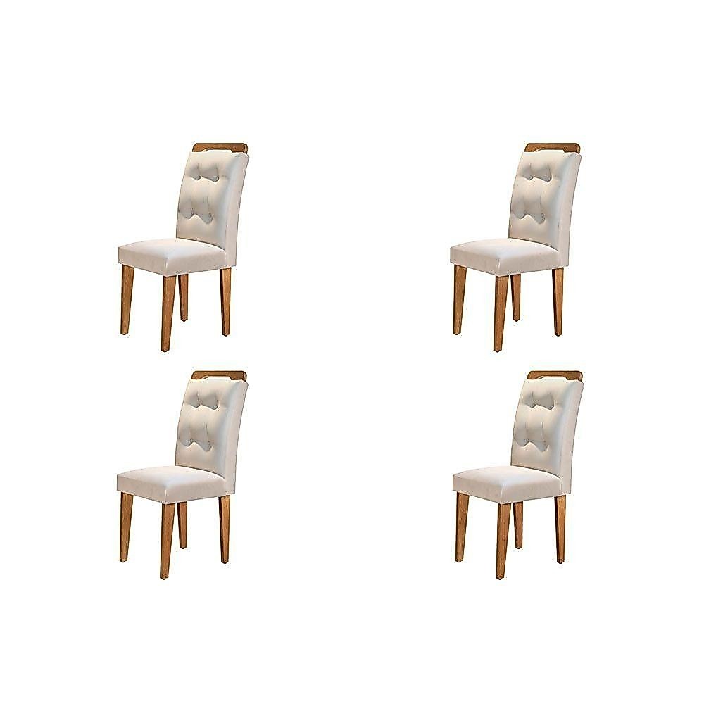 Conjunto 4 Cadeiras Para Sala De Jantar Imbuia