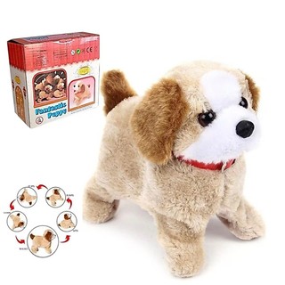 Cachorro Pelúcia Cachorrinho Pula Anda Late Cambalhota brinquedos
