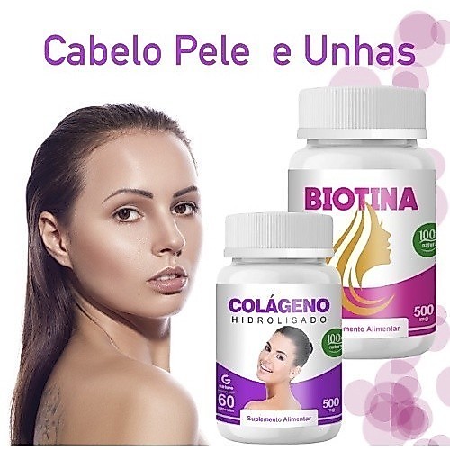 KIT Biotina 60 Cáps + Colágeno 60 Cáps GENATURE