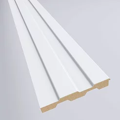 Painel Ripado em Placa 10,5x270cm (0,28m²) MDF Branco Moldufama Branco
