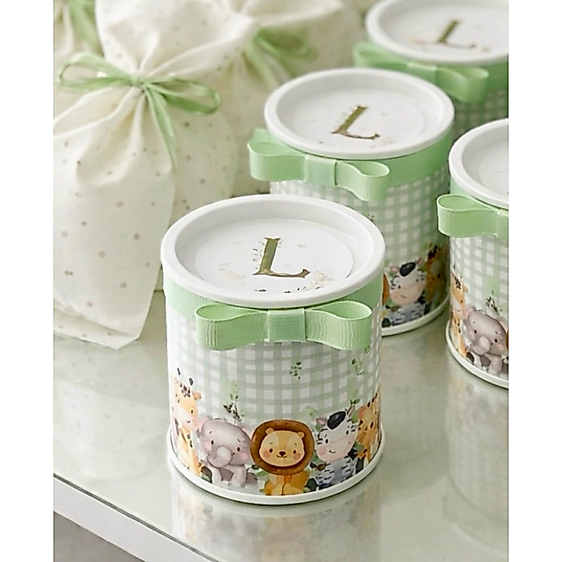 Kit tubolatas personalizadas SAFARI • Lembrancinha maternidade | batizado • 7x6