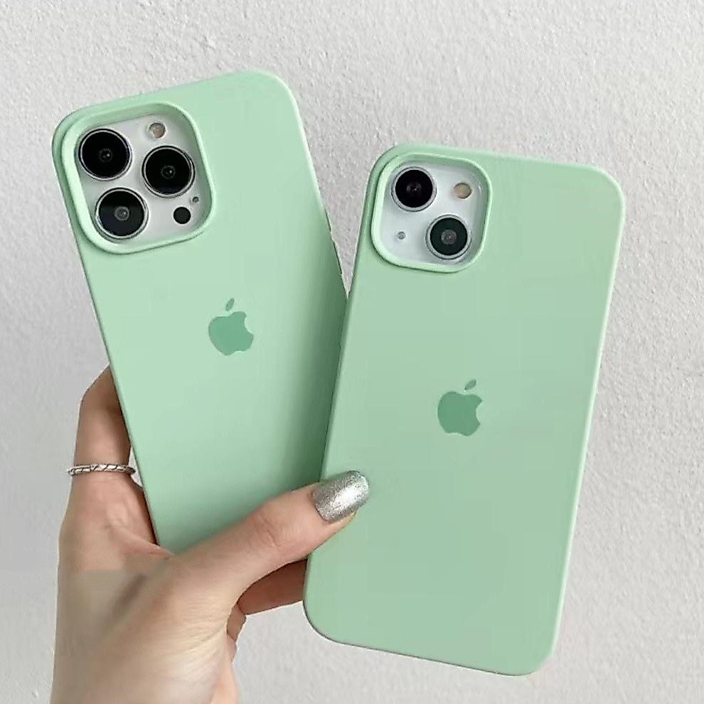 Verde Pistache Para iphone 18/17/16/15/13/14/12/11/Pro max/Air/XS XR/7/8/Plus/SE/Mini/Capa De Telefone De silicone