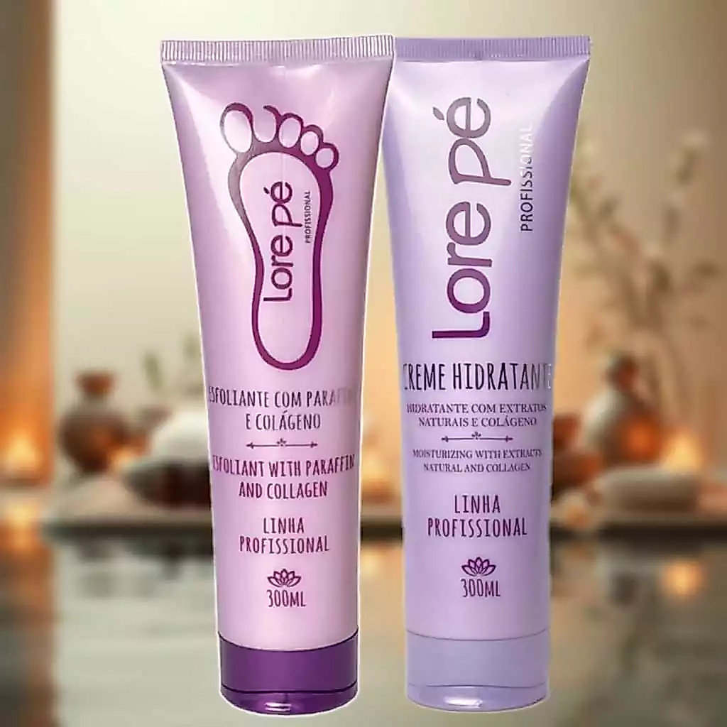 CREME HIDRATANTE E ESFOLIANTE COM PARAFINA LORE PÉ