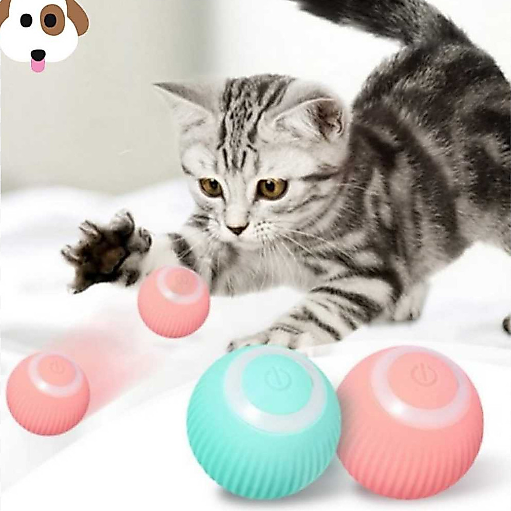 Gato Bola Brinquedo Elétrico Automático Rotação USB Recarga Brinquedos Interativos Interessante Gatinho Cão Acessórios