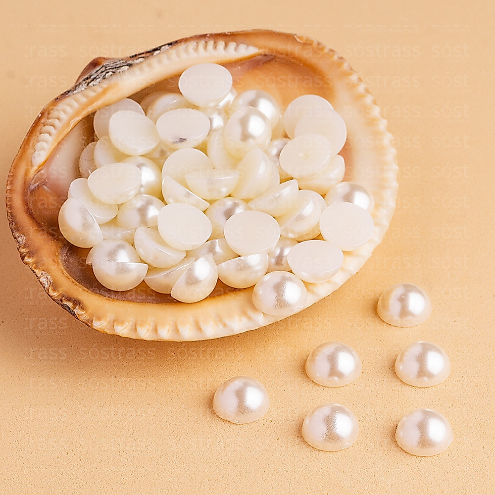 Meia Perola Abs 6mm Creme. 500g - 8.300 Peças