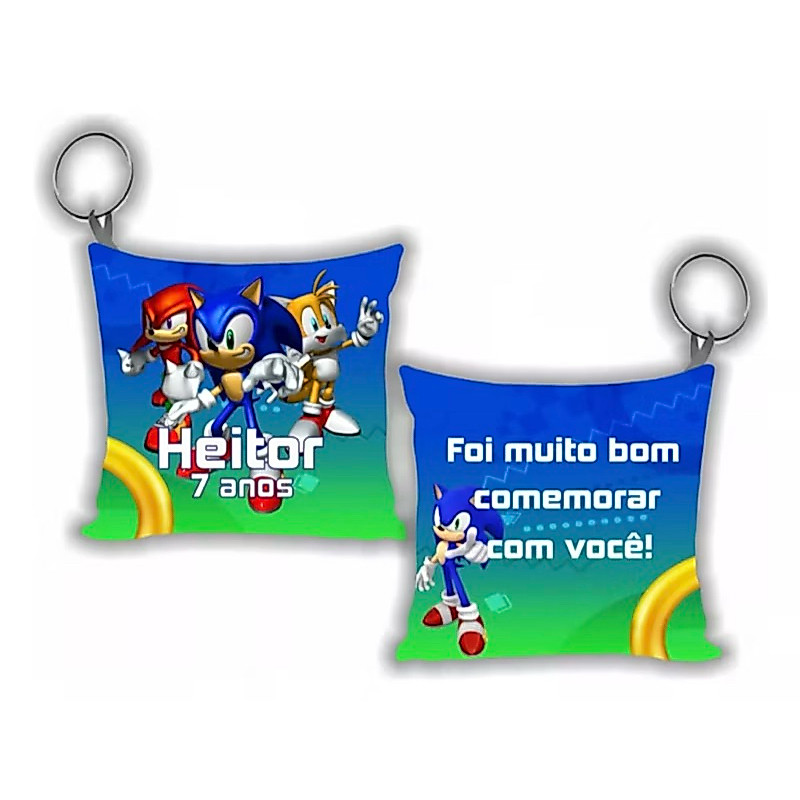 Chaveiro Personalizado Sonic Desenho Lembrancinha Para Aniversário Festas