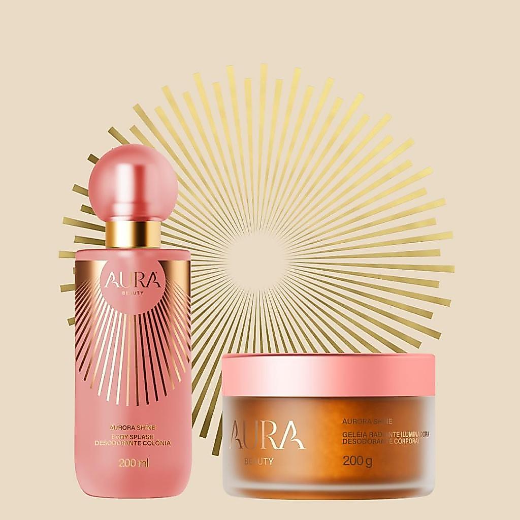 Imagem Body Splash Aurora Shine 200ml + Geleia Iluminadora 200g