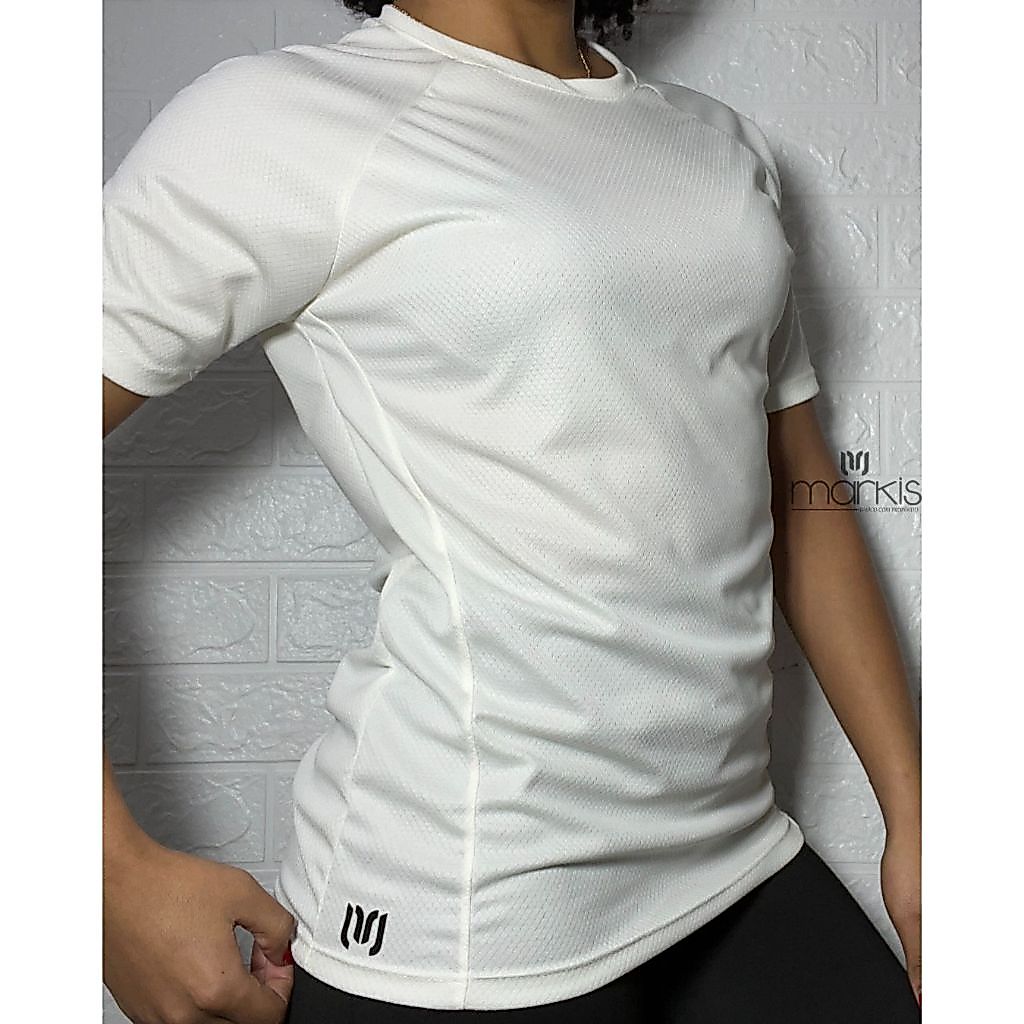 Camisetas Dry Fit Femininas Respirável Camiseta para Academia Preta, Marrom e Branco Proteção UV