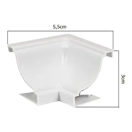 Cantoneira P/Moldura Forro PVC 25 Peças Interno BRANCO GELO/BRANCO NEVE — imagem 2 de 2