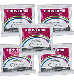 Kit 5 Vermífugo Solúvel Proverme Fabiani Saúde Animal - 28 g