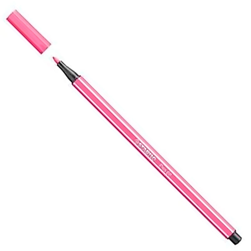 Caneta hidrográfica Ponta Sintética 68/17 Rosa Chiclete Stabilo