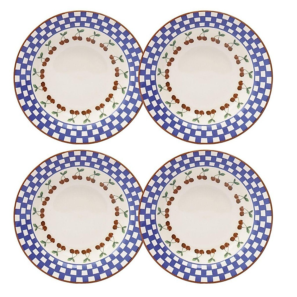 Jogo de 4 Pratos Fundos 21,5 Cm Donna Jardim de Cerejas