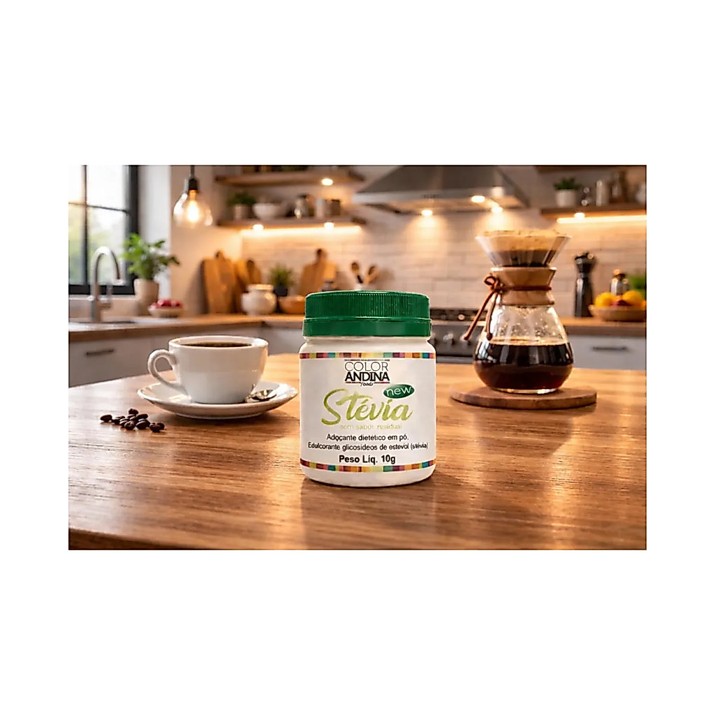 Adoçante Stévia Color Andina 10g - SEM SABOR RESIDUAL AMARGO — imagem 2 de 2