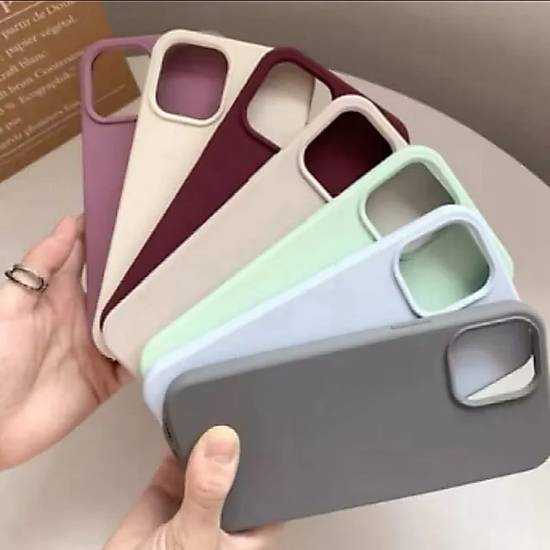 Capinha Capa iPhone 16Plus 14Plus 15Plus Colorida Silicone Aveludada Para Premium