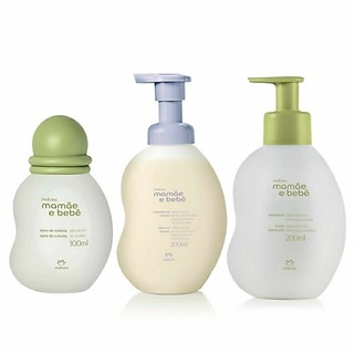 Kit Colônia Mamãe e Bebê Tradicional + Sabonete em Espuma Relaxante e Hidratante Mamãe e Bebê Tradicional