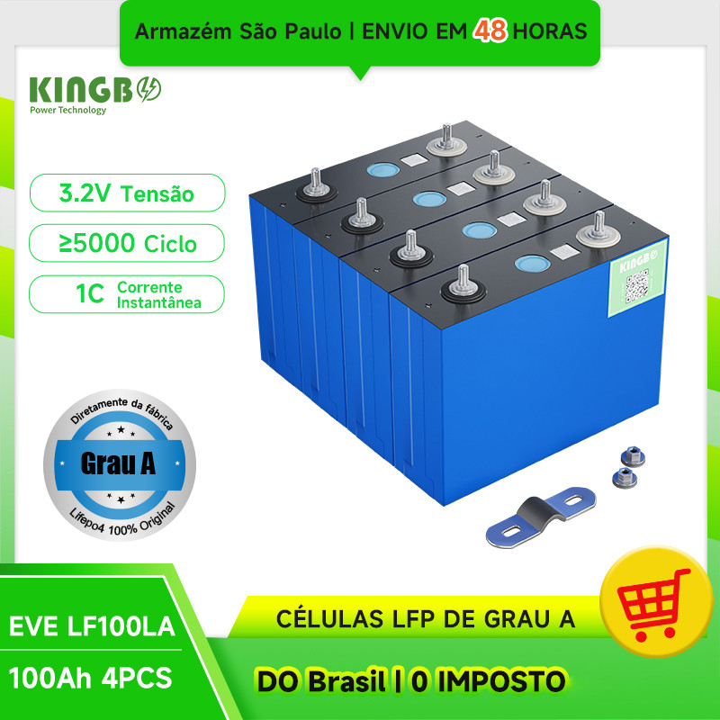 Kingbo 4PCS 3.2V 100Ah para Off-grid Sistema Solar LifePo4