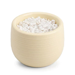 Kit Vaso Babyball Autoirrigável Cachepô Antidengue com Pedras Brancas Decorativas para Plantas.
