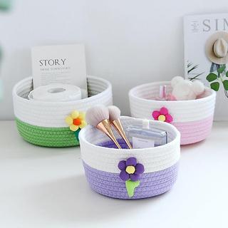 Ins caixa de armazenamento bens domésticos chave Desktop diversos Rattan cesta armazenamento artesanal corda algodão tec
