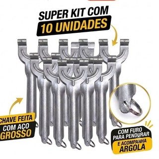 Kit 10 unidades chave borboleta click para apertar e soltar registro regulador de gás de cozinha