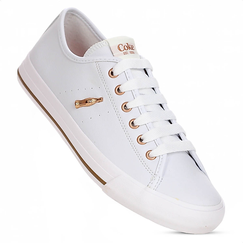 Tênis Coca Cola Horizon Bay Branco e Rose - Feminino